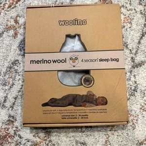 Woolino Sleep Sack, Gray 4 Seasons 2-24 months